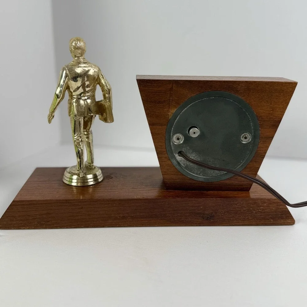 Automotive Salesmen of the Year Award 1972 Desk Clock Trophy WORKS